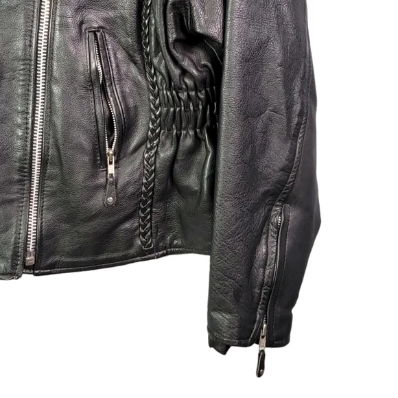 Leather Vintage 80's Biker Motorcycle Bikercore Rock N Roll Negan Jacket XXL - Picture 6 of 13